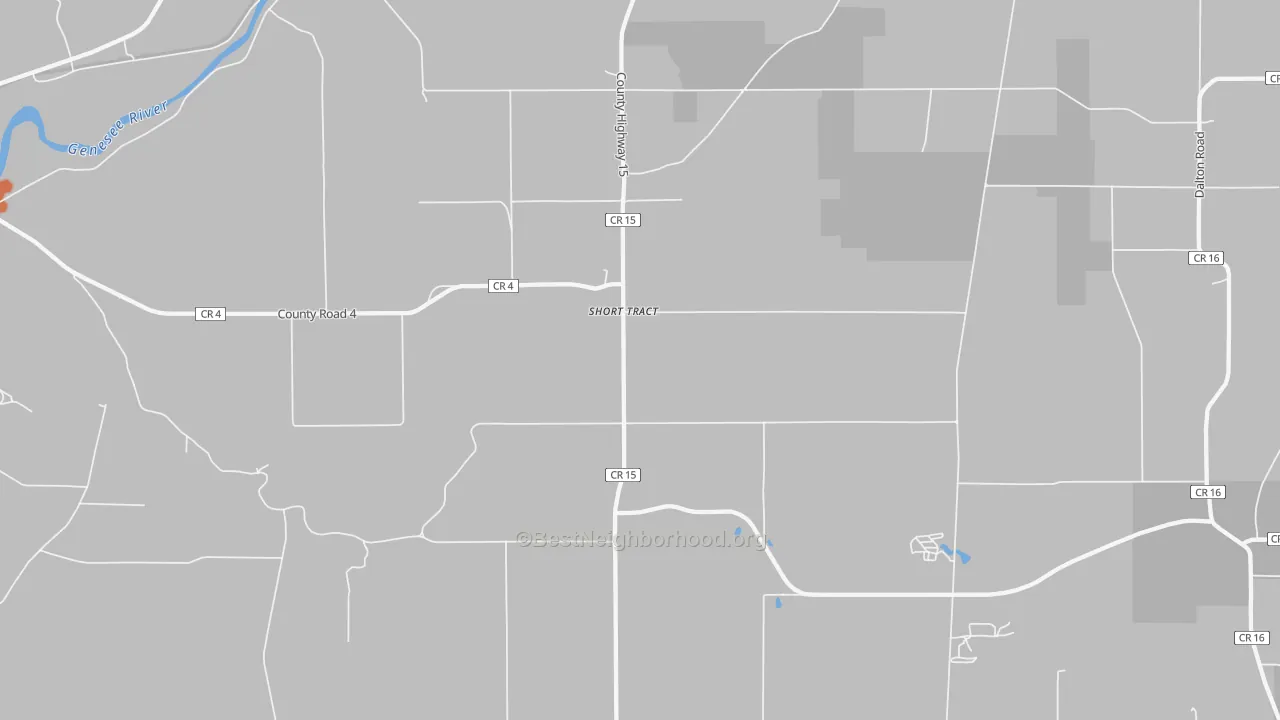 Bike Grade map of Short Tract, NY