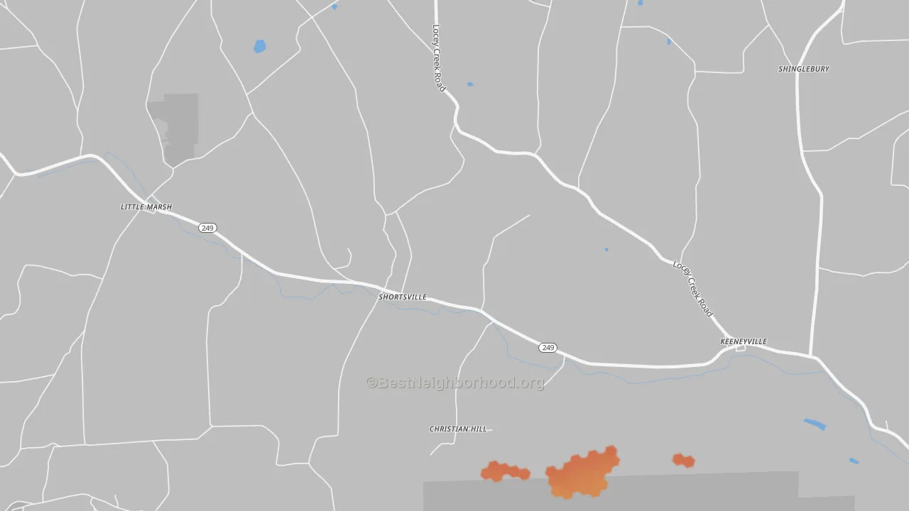 Bike Grade map of Shortsville, PA