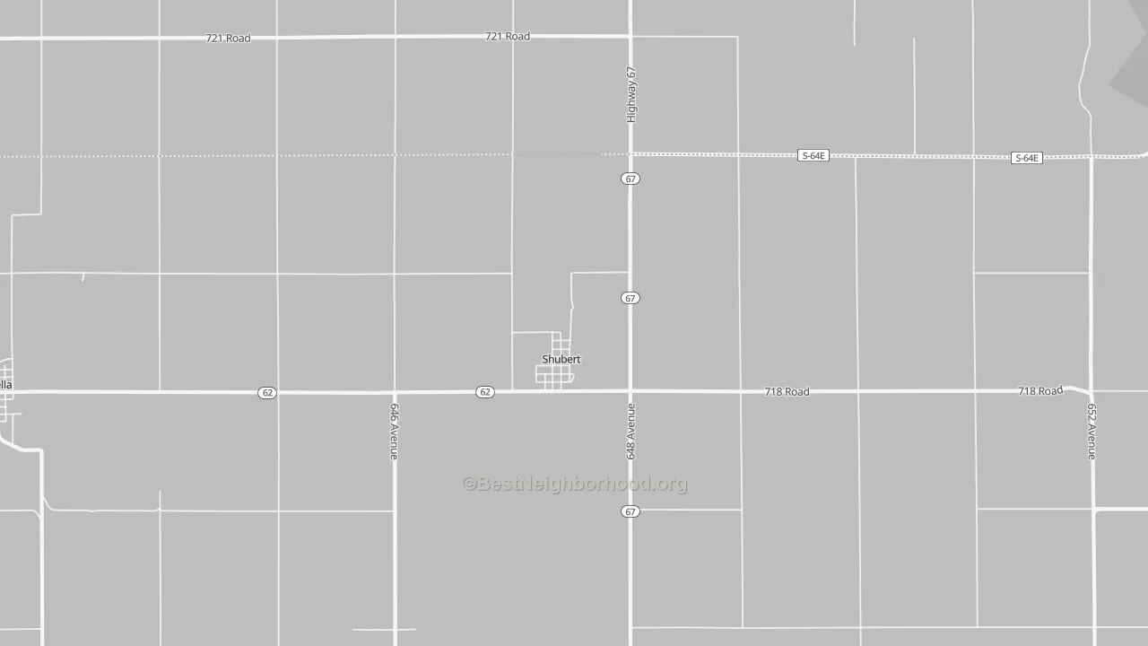 Bike Grade map of Shubert, NE