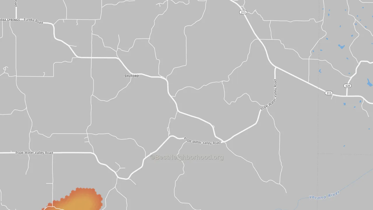 Bike Grade map of Shuford, MS