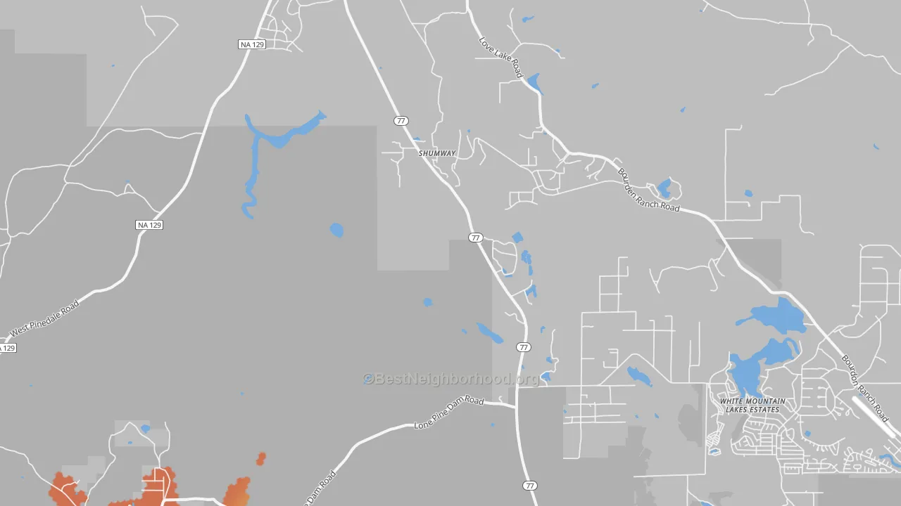 Bike Grade map of Shumway, AZ
