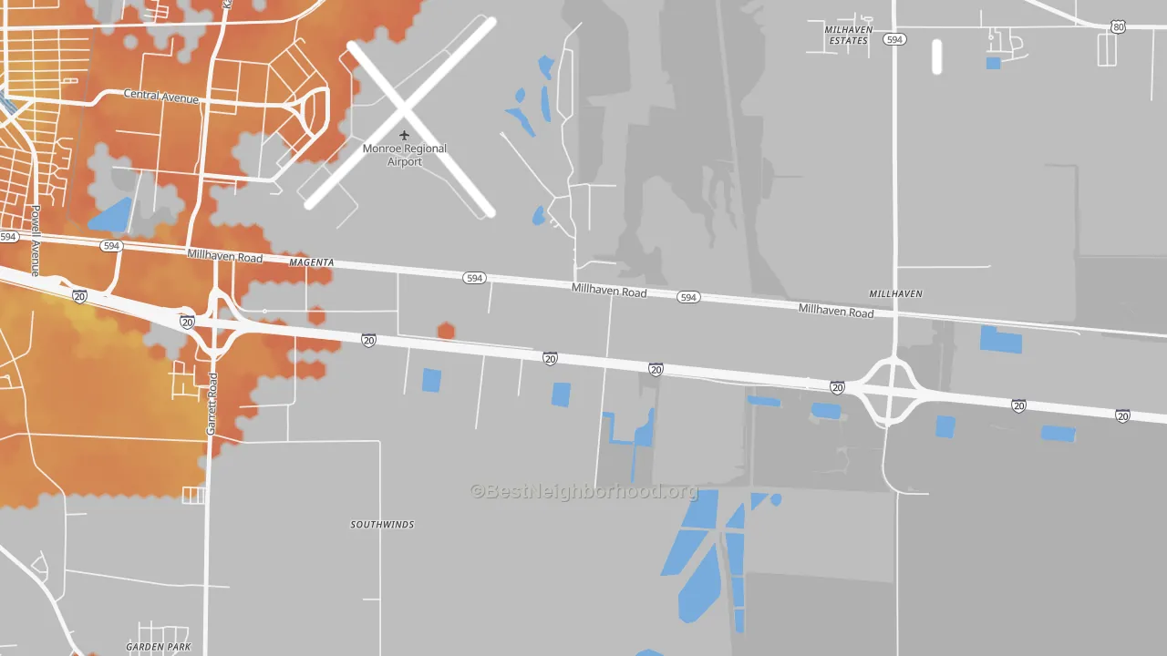 Bike Grade map of Sicard, LA