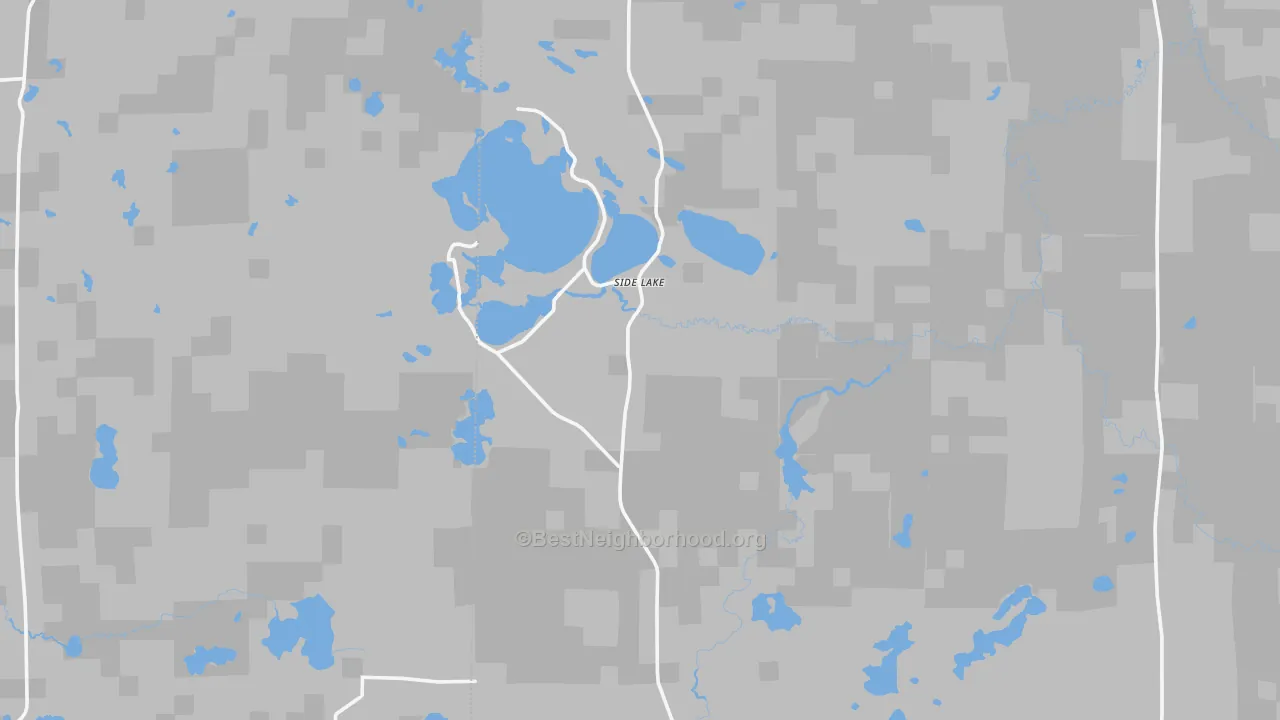 Bike Grade map of Side Lake, MN