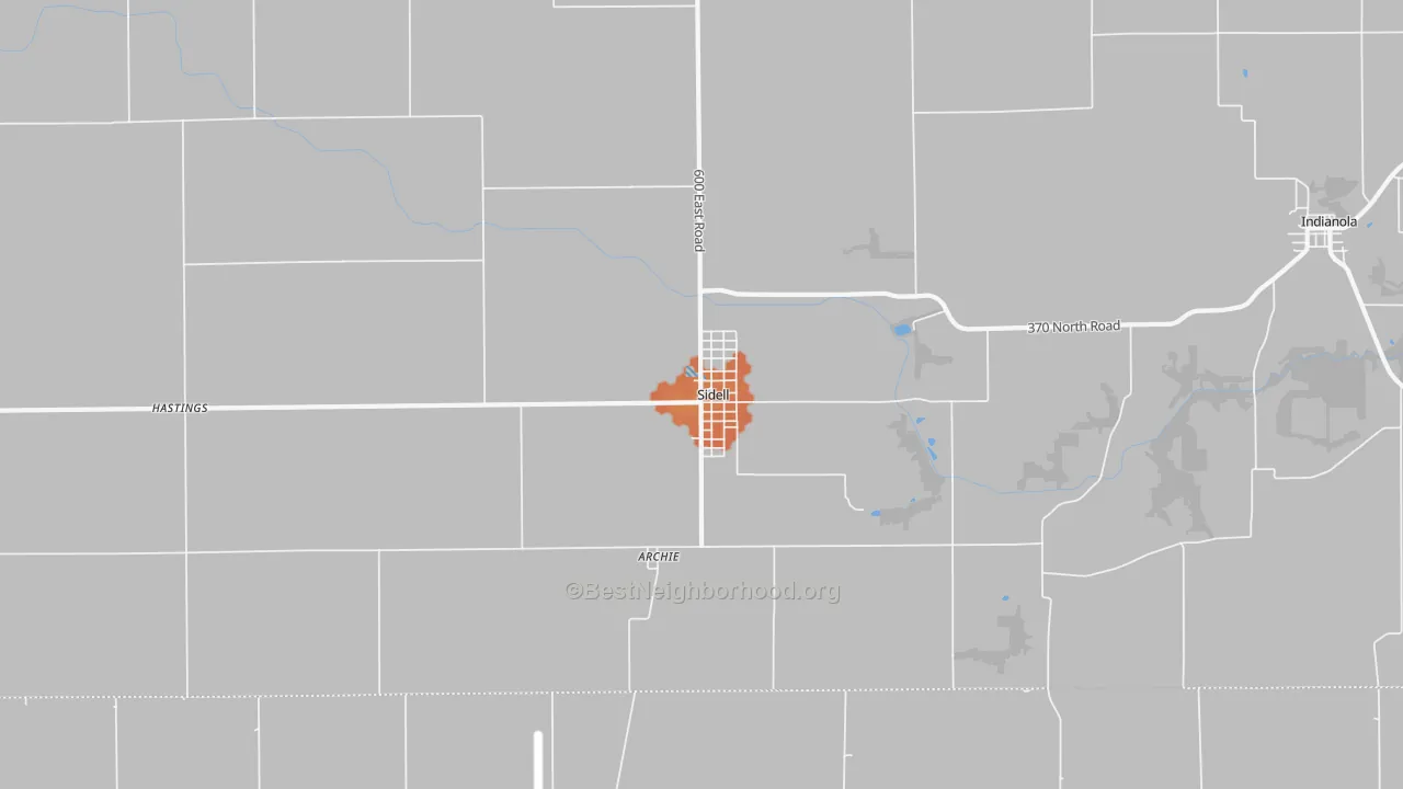 Bike Grade map of Sidell, IL