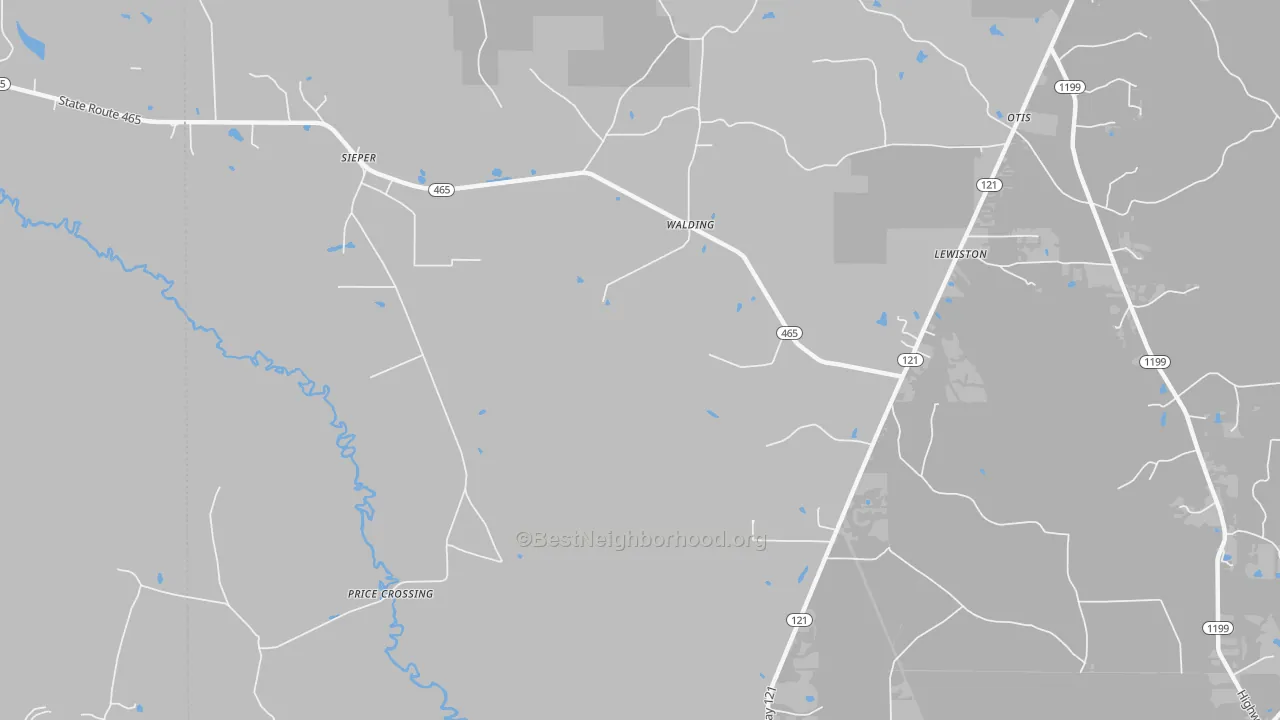Bike Grade map of Sieper, LA