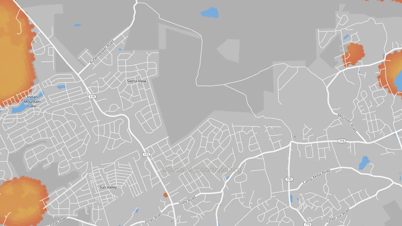 Bike Grade map of Sierra View, PA
