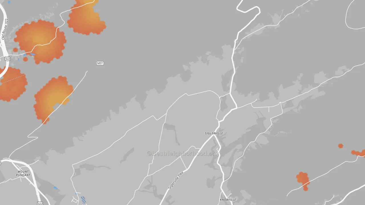 Bike Grade map of Siglerville, PA