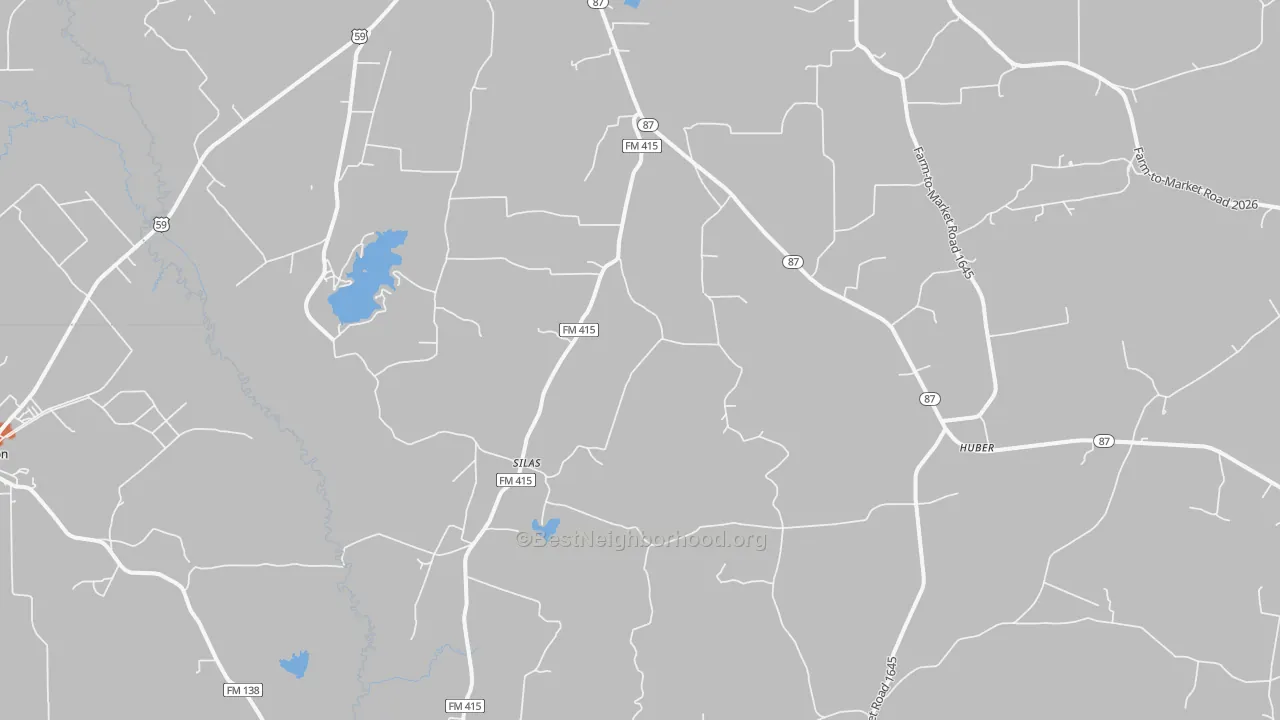 Bike Grade map of Silas, TX