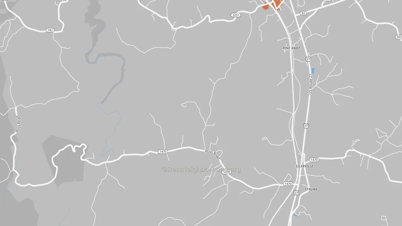 Bike Grade map of Silerville, KY