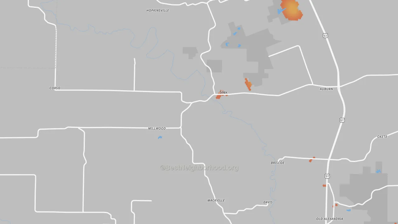 Bike Grade map of Silex, MO
