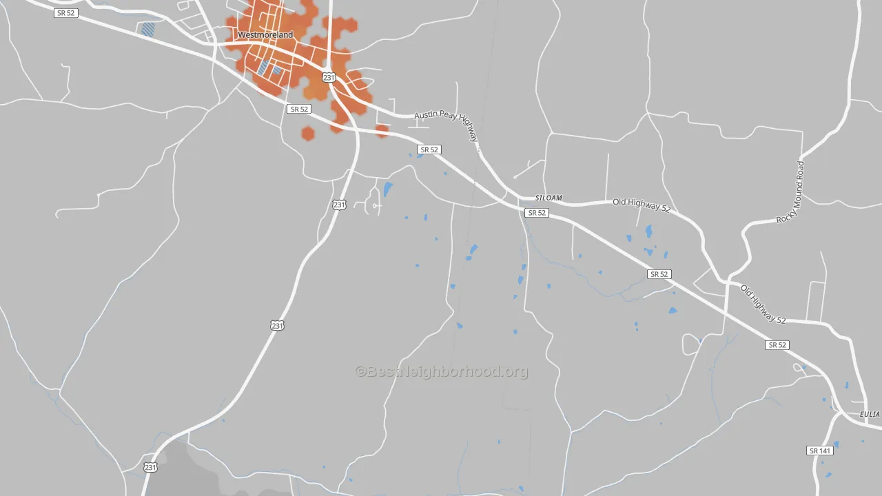 Bike Grade map of Siloam, TN