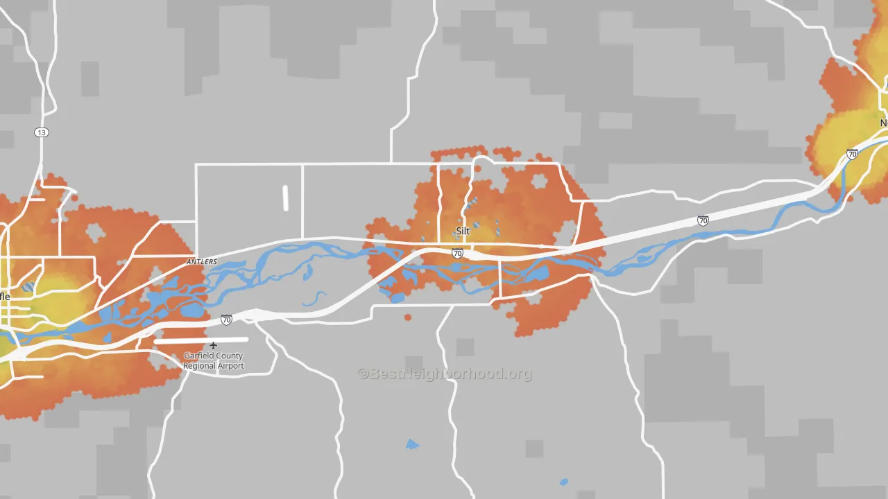 Bike Grade map of Silt, CO