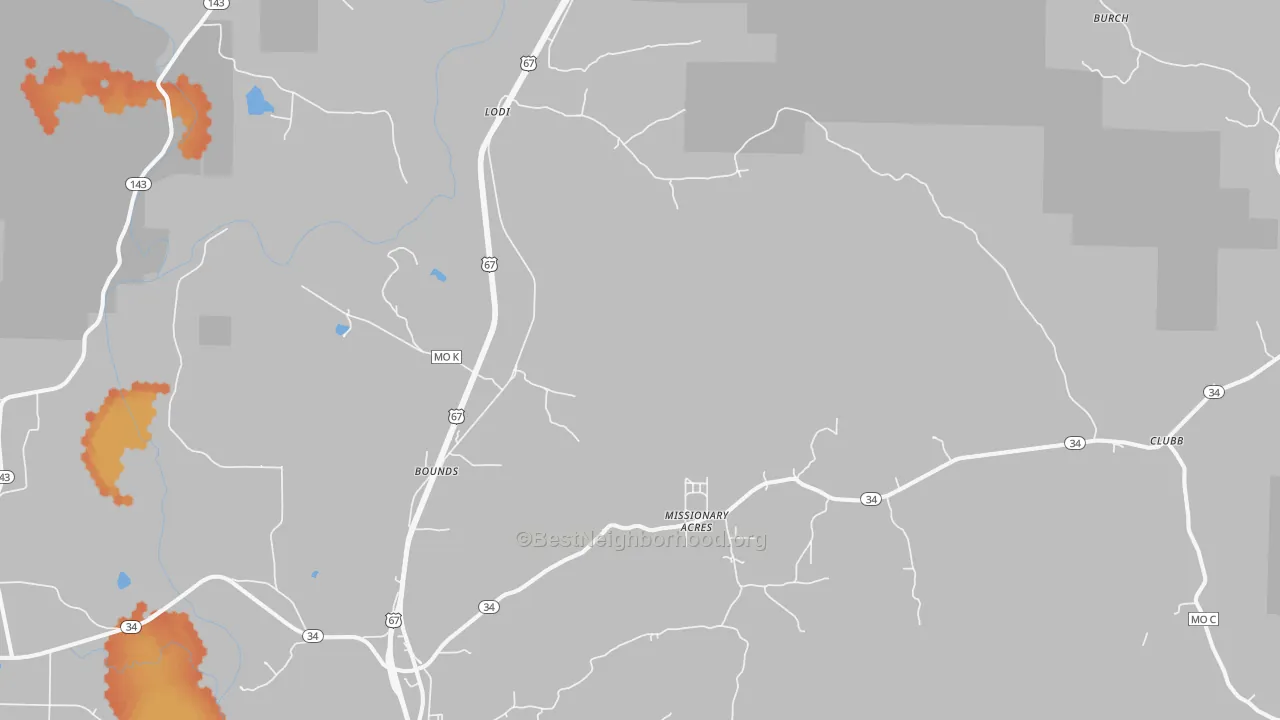 Bike Grade map of Silva, MO
