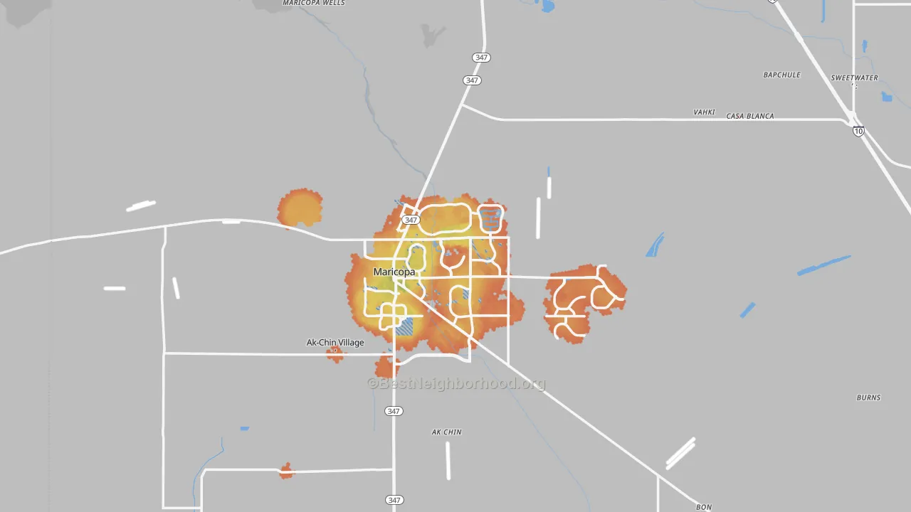 Bike Grade map of Silver Bell, AZ