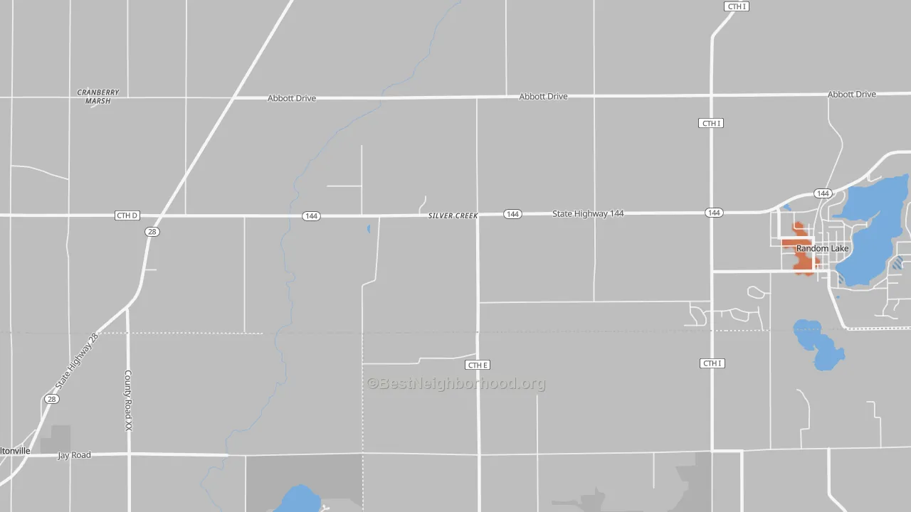 Bike Grade map of Silver Creek, WI