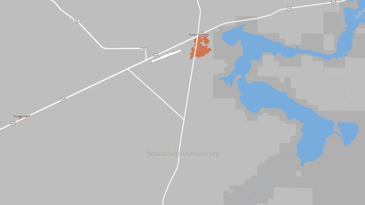 Bike Grade map of Silver Springs, NV
