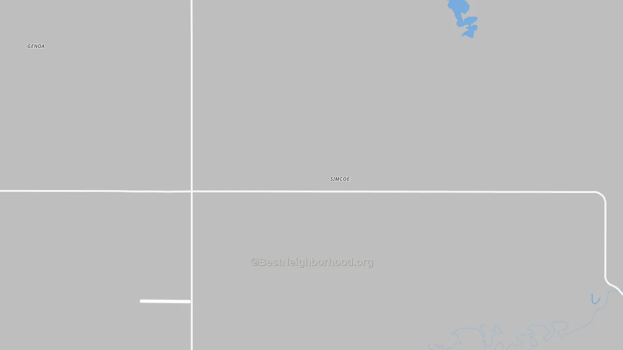 Bike Grade map of Simcoe, ND