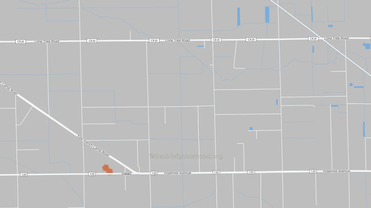 Bike Grade map of Simms, CA