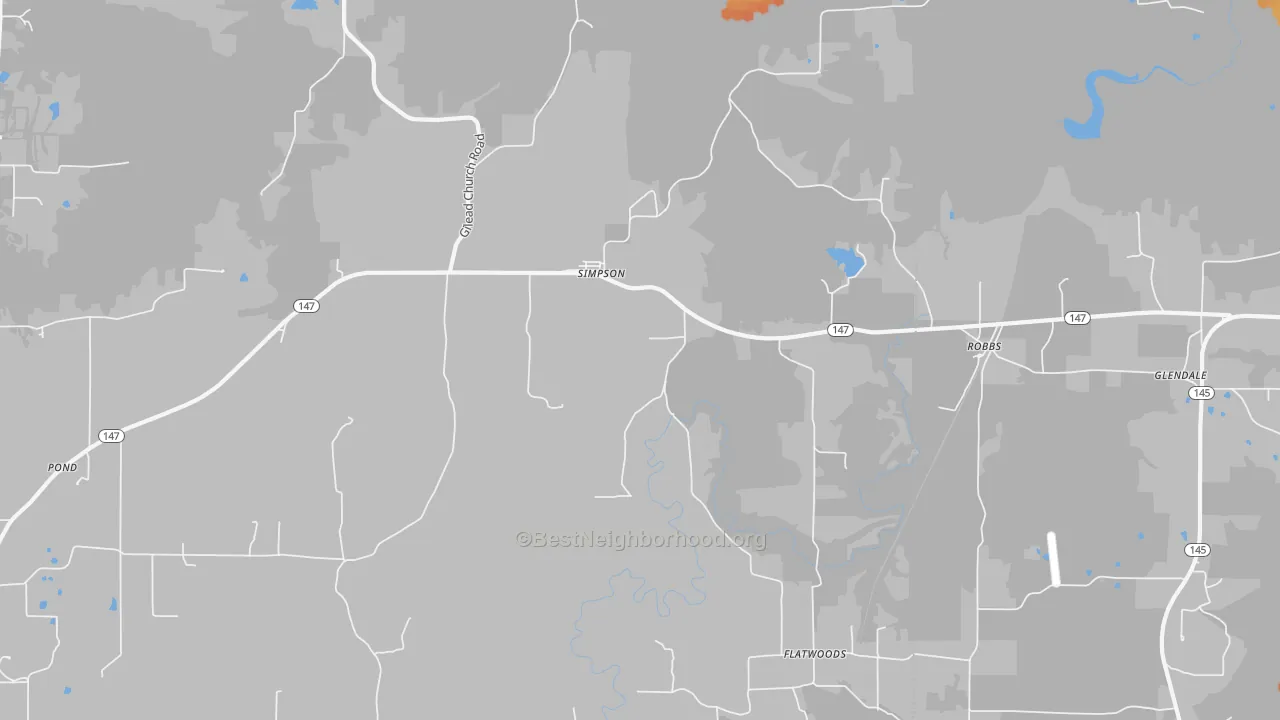 Bike Grade map of Simpson, IL