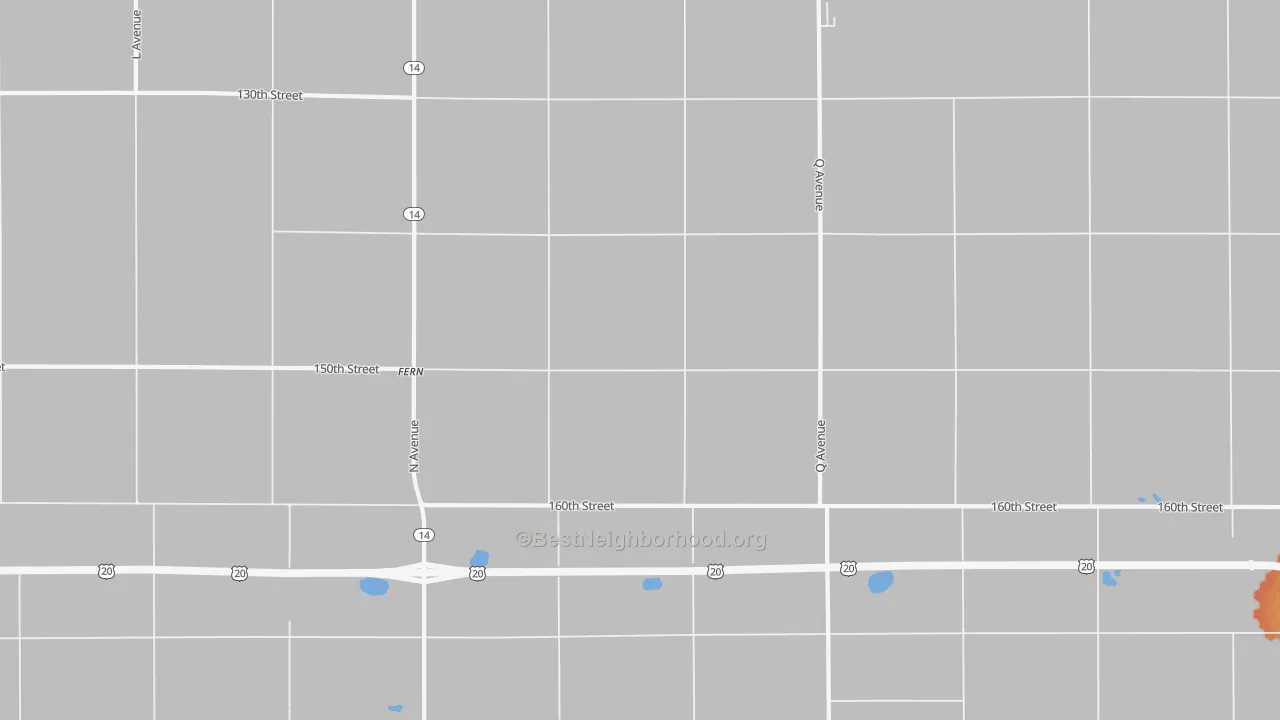 Bike Grade map of Sinclair, IA