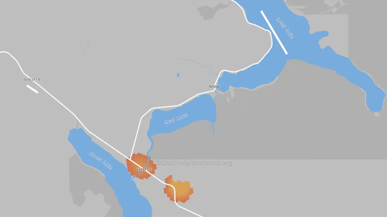 Bike Grade map of Sinclair, ME