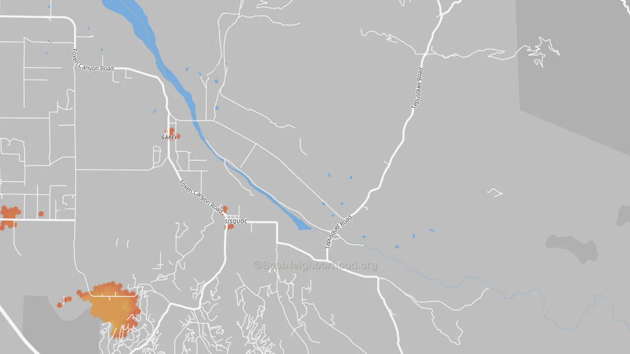 Bike Grade map of Sisquoc, CA