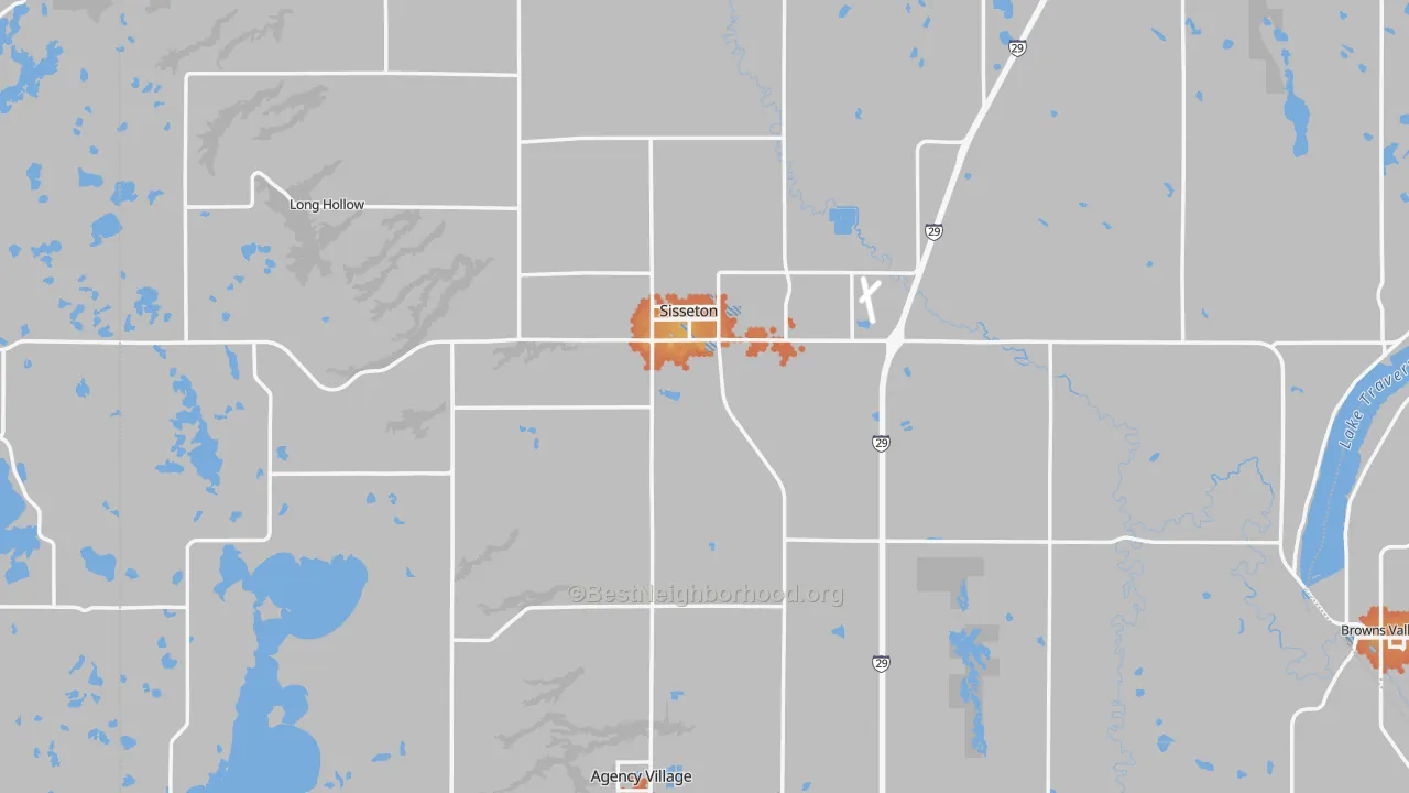 Bike Grade map of Sisseton, SD
