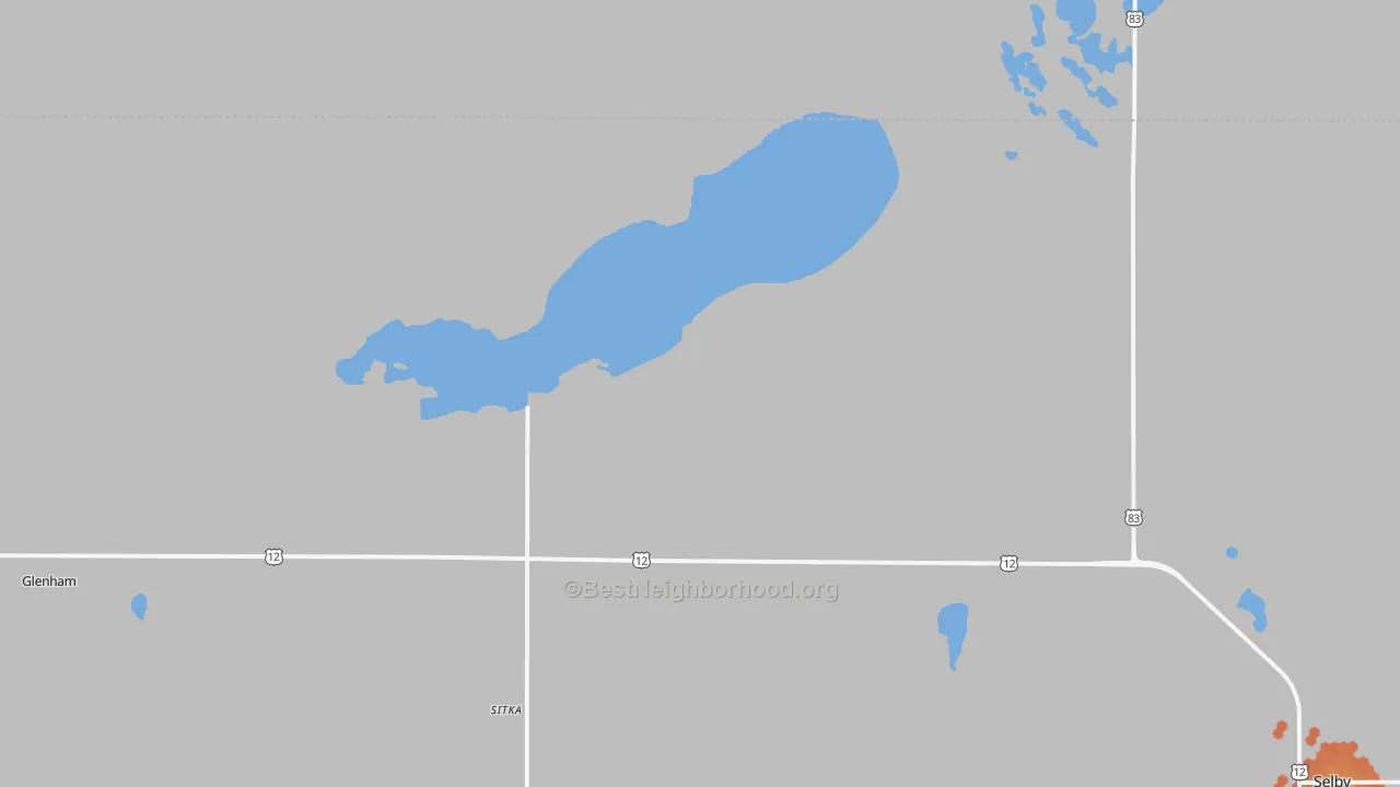 Bike Grade map of Sitka, SD