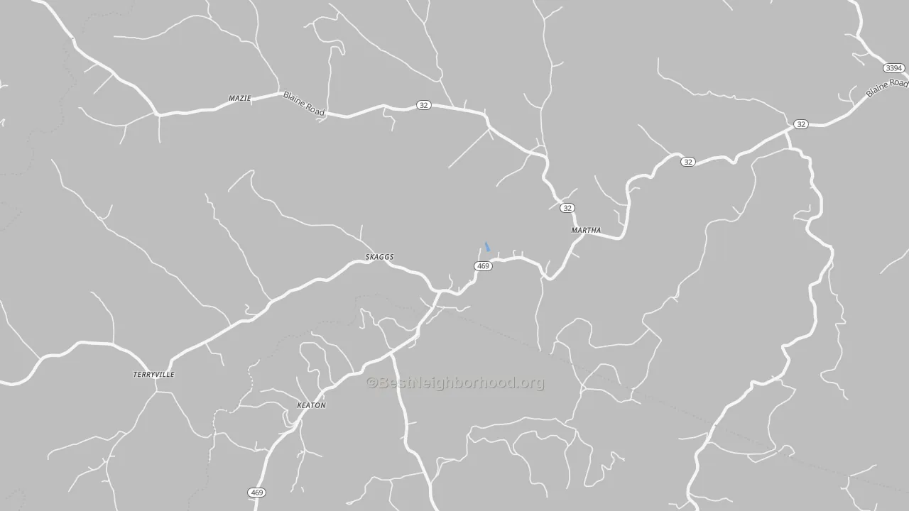 Bike Grade map of Skaggs, KY