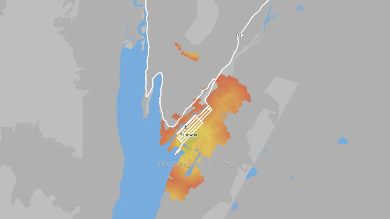 Bike Grade map of Skagway, AK