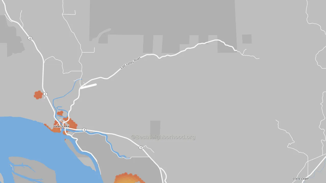 Bike Grade map of Skamokawa Valley, WA