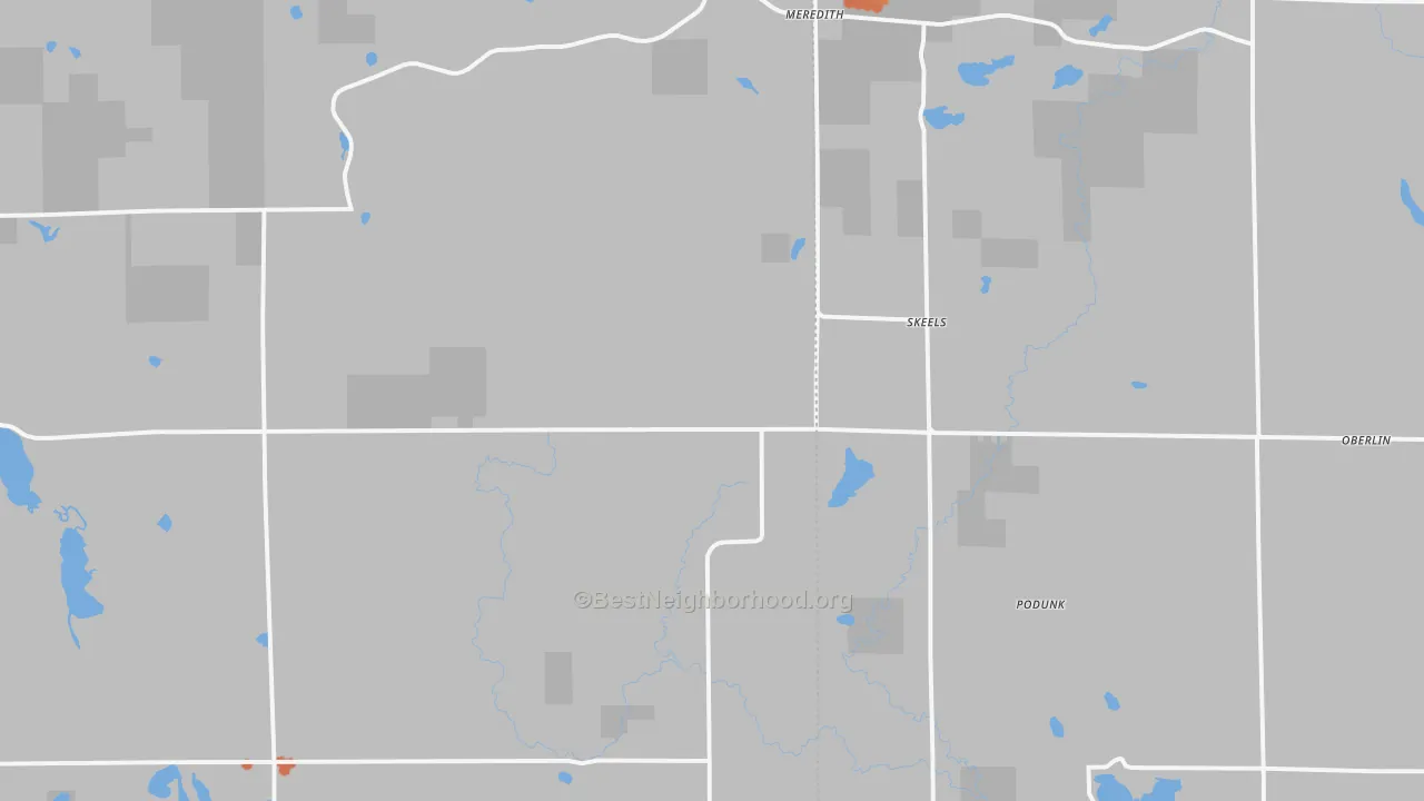 Bike Grade map of Skeels, MI