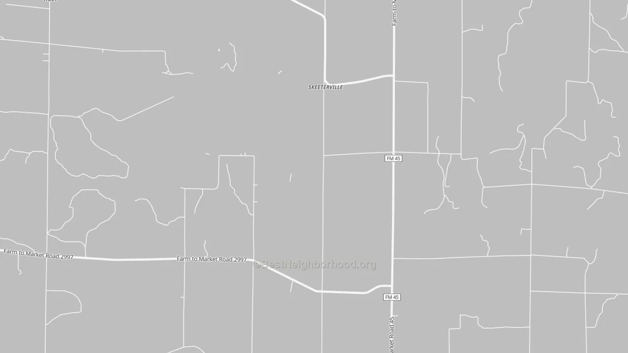 Bike Grade map of Skeeterville, TX