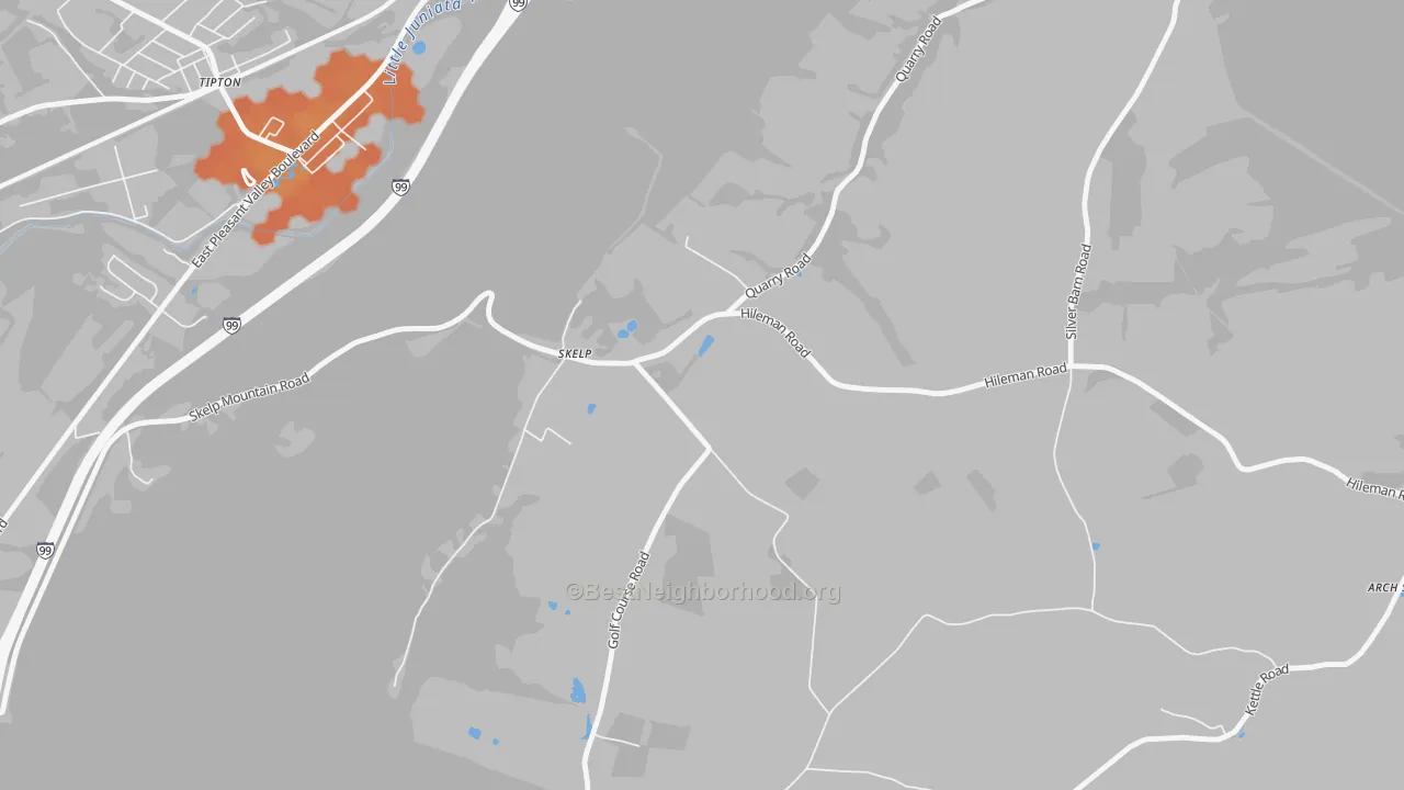 Bike Grade map of Skelp, PA