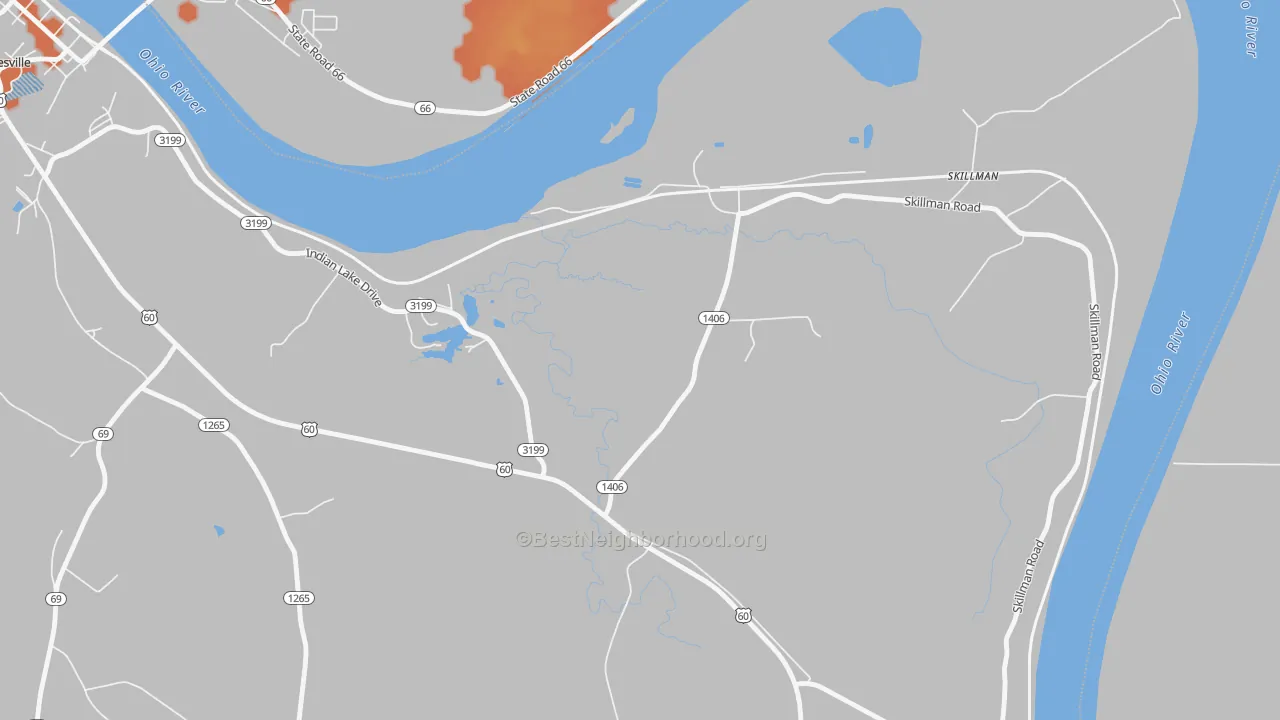 Bike Grade map of Skillman, KY