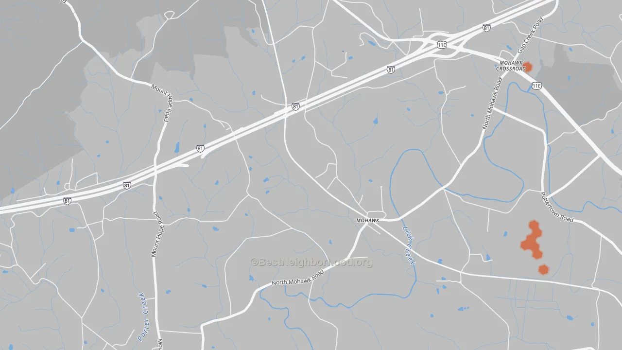Bike Grade map of Skinner Crossroad, TN