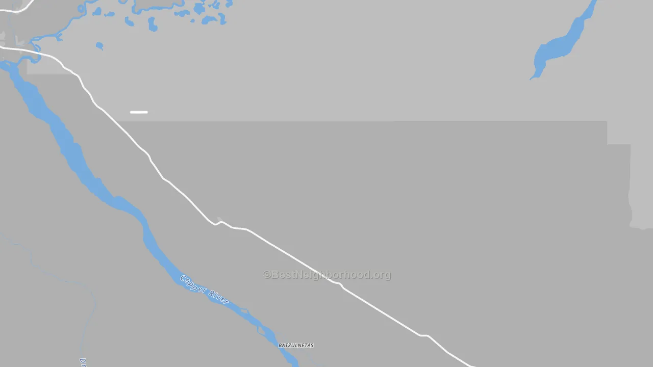 Bike Grade map of Slana, AK