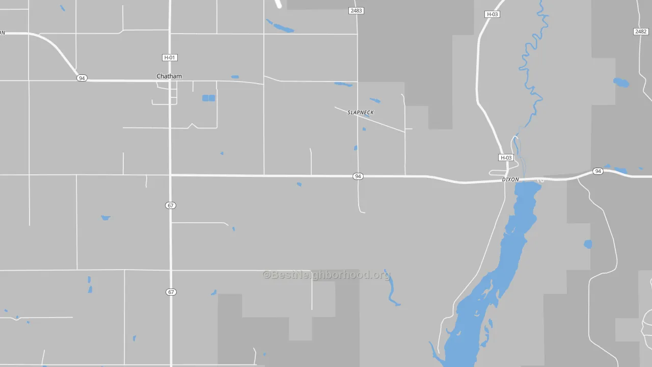 Bike Grade map of Slapneck, MI