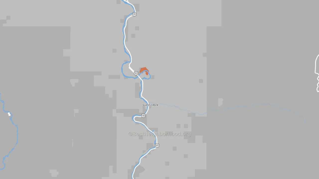 Bike Grade map of Slate Creek, ID