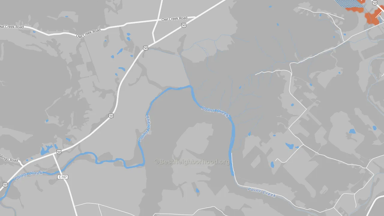 Bike Grade map of Slate Mills, OH