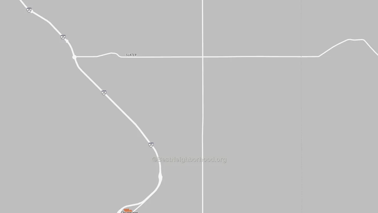 Bike Grade map of Slater, WY