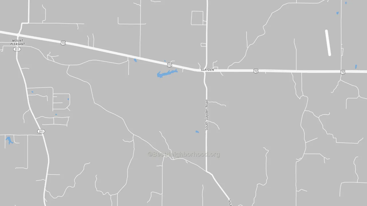 Bike Grade map of Slayden, MS
