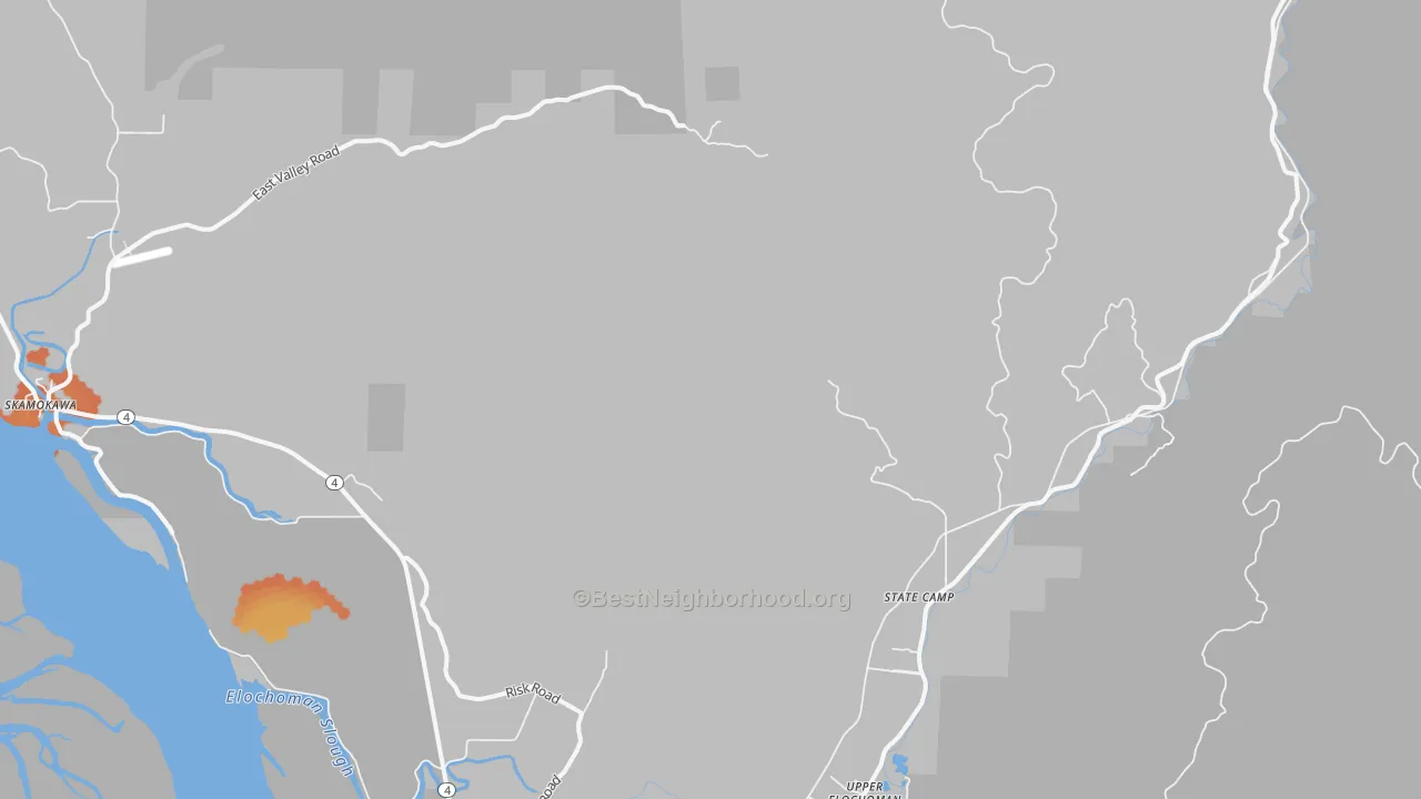 Bike Grade map of Sleepy Hollow, WA