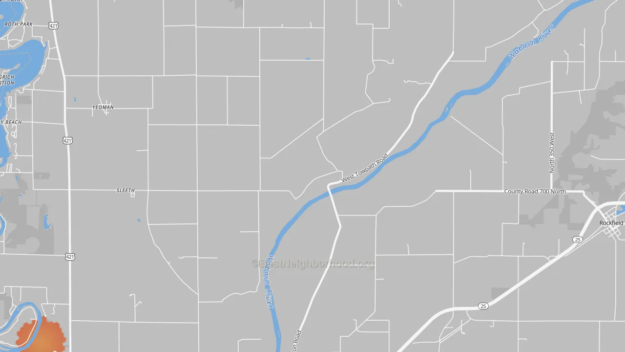Bike Grade map of Sleeth, IN