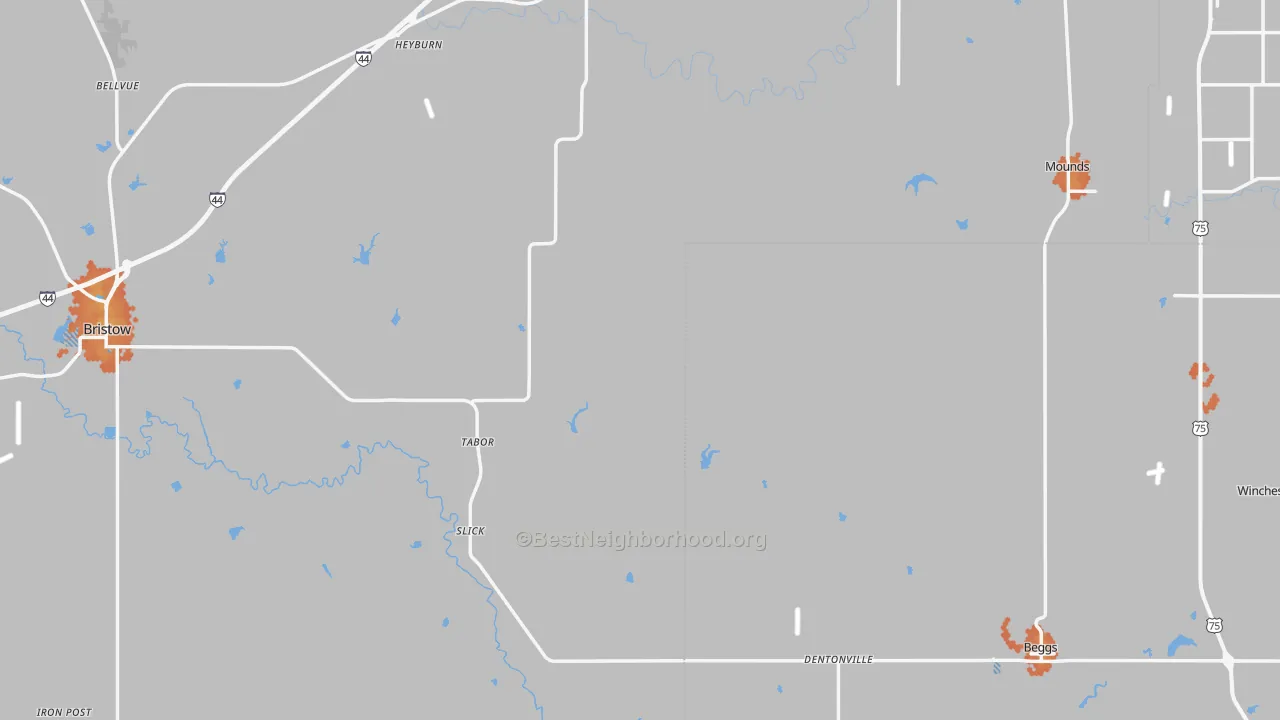 Bike Grade map of Slick, OK