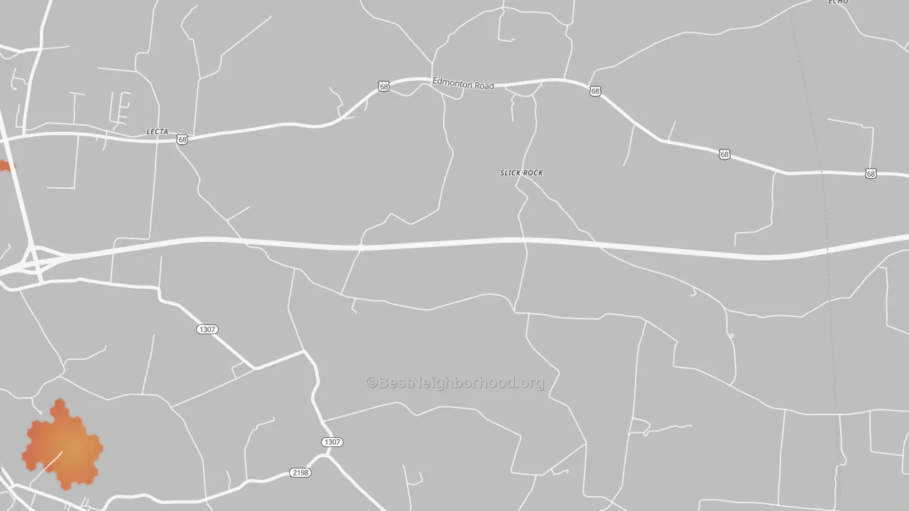 Bike Grade map of Slick Rock, KY