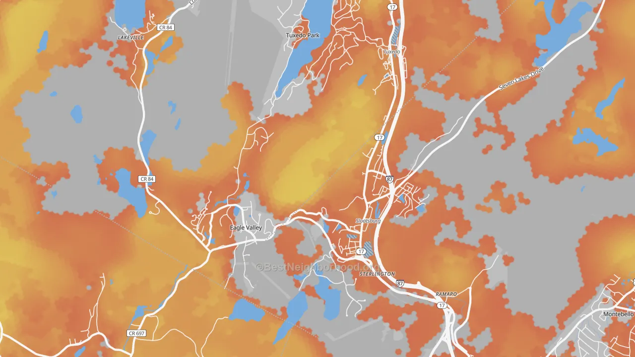 Bike Grade map of Sloatsburg, NY
