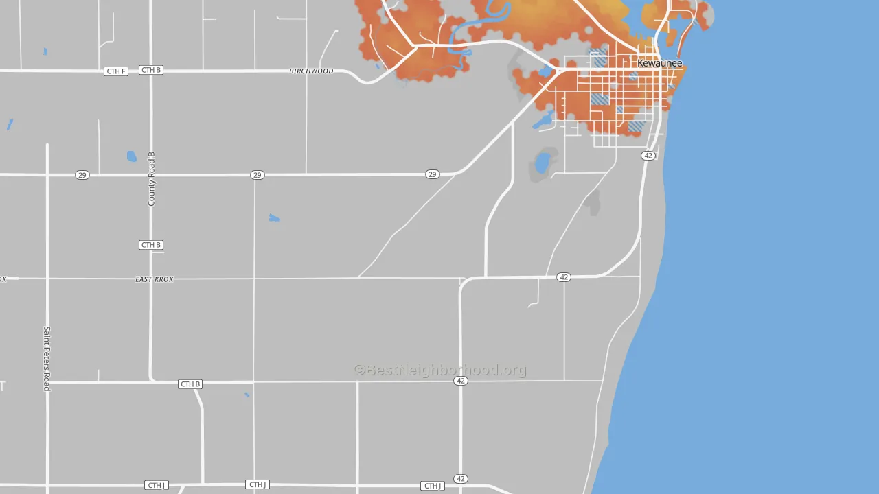 Bike Grade map of Slovan, WI