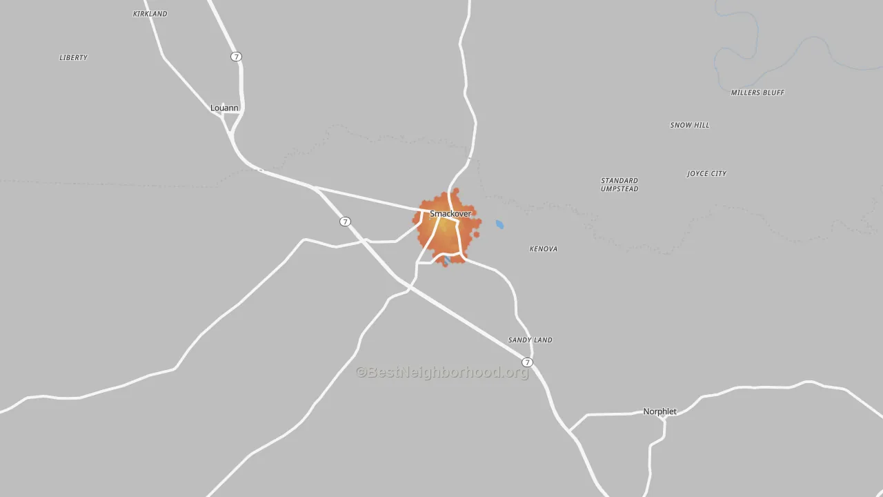 Bike Grade map of Smackover, AR
