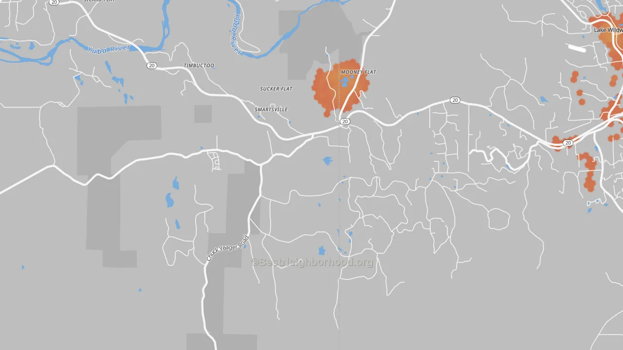 Bike Grade map of Smartville, CA